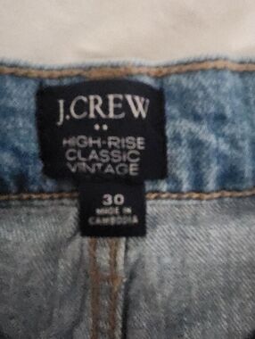 J. Crew Women's High Rise Classic Vintage Jeans — Light Blue Denim, Size 30